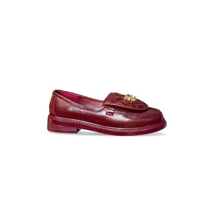 CHANEL QUILTED LEATHER CC TURNLOCK LOAFERS 
